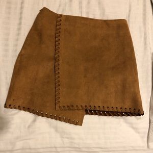 Urban Outfitters suede tan skirt